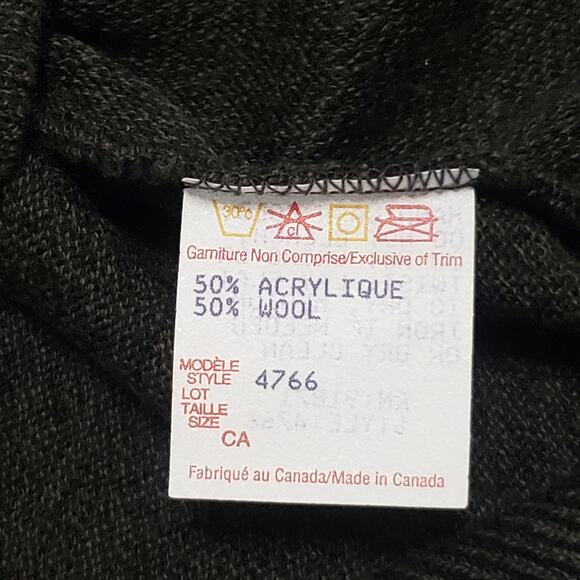 Vintage Norm Thompson 3D Knit Wool Blend  Sweater Grey Sz XL Grandpa 90s Cosby - Picture 8 of 13